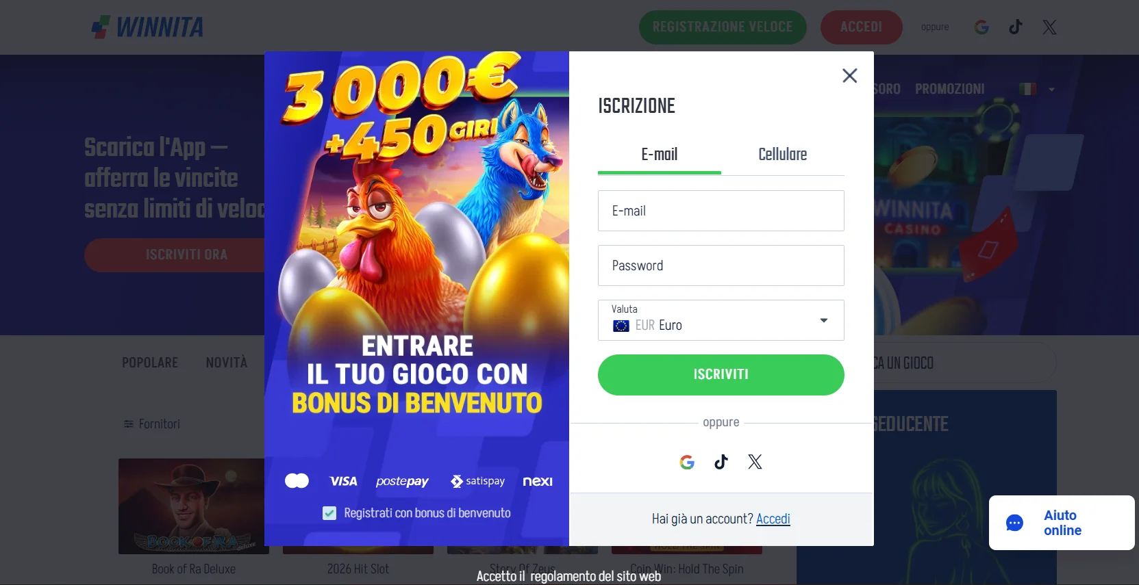 Registrazione su Winnita Casino: creazione account e verifica del profilo in Italia Registrazione su Winnita Casino: creazione account e verifica del profilo