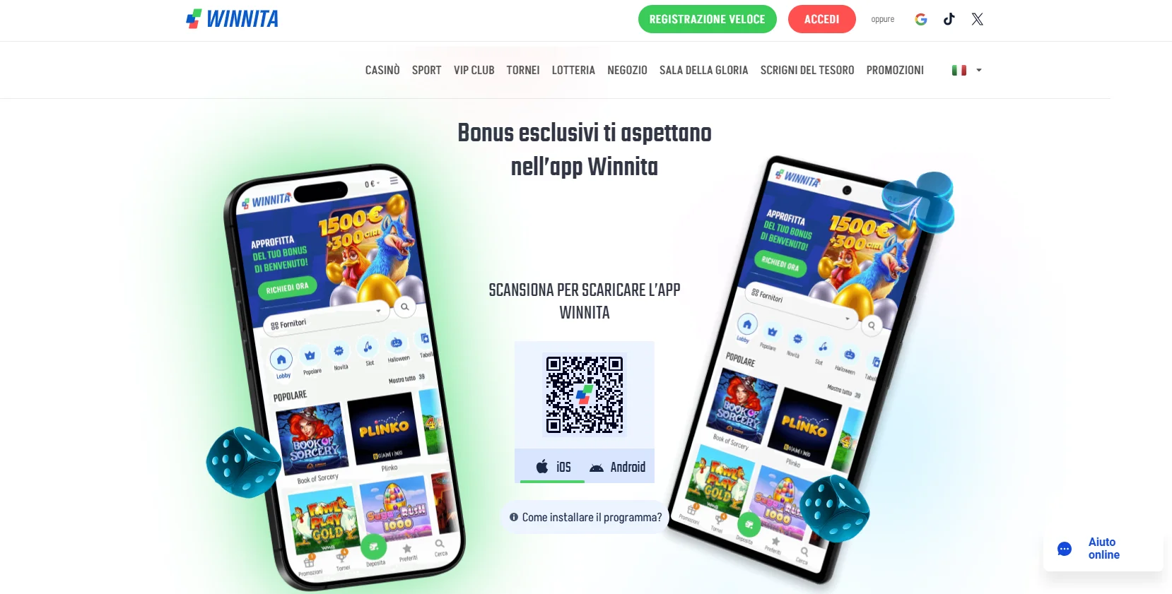 Winnita Casino app e versione mobile per giocare da smartphone iOS e Android Winnita app e versione mobile per giocare da smartphone
